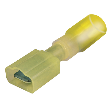 SEACHOICE Heat Shrink Quick Disconnects, Male, Yellow, 25 Pack 60321